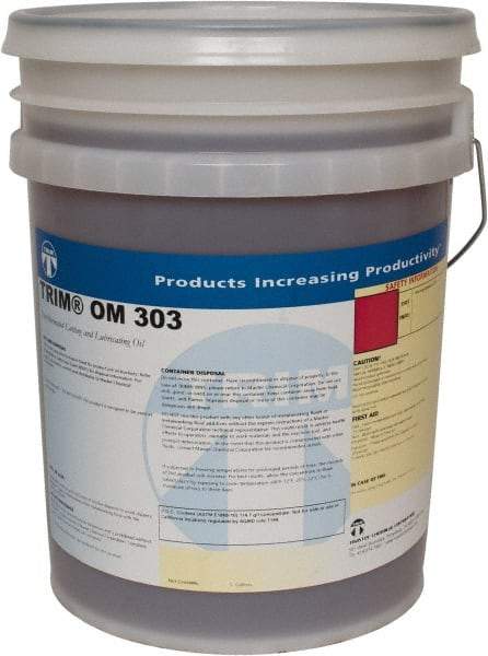Master Fluid Solutions - Trim OM 303, 5 Gal Pail Cutting Fluid - Straight Oil, For Thread Rolling, Thread-Form Tapping - Exact Industrial Supply