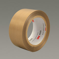 3M - Glass Cloth Tape; Width (Inch): 2 ; Material Type: PTFE ; Color: Light Brown ; Adhesive Material: Silicone ; Length (yd): 36.00 ; Thickness (mil): 5.3000 - Exact Industrial Supply