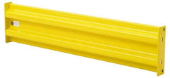 Steel King - 8-3/4' Long x 9-3/4" High, Yellow Steel Straight Standard Guard Rail - 2 Rails Accommodated, 2-5/8" Deep, 69 Lb - Exact Industrial Supply