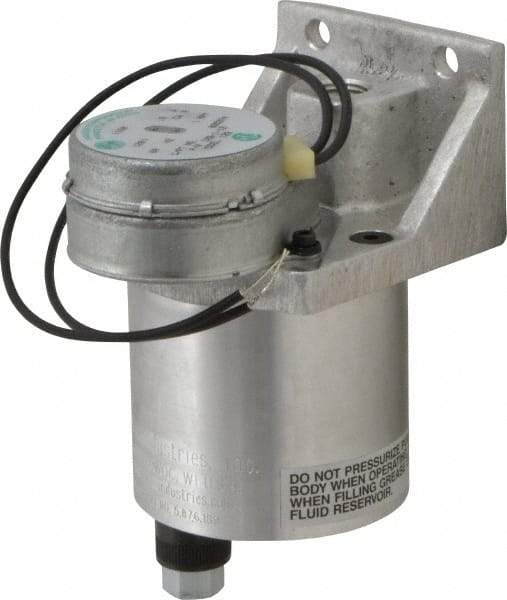 LDI Industries - 0.16 cc Output per Cycle, 1 Outlet Central Lubrication System Electric Pump - 66.55mm Wide x 134.37mm High, 120 Volt, Oil/Grease, 1/8-27 Outlet Thread, NPTF - Exact Industrial Supply
