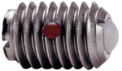 TE-CO - 5/16-18, 0.156" Ball Diam, 37/64" Body Length, 0.04" Max Ball Reach, Threaded Ball Plunger - Exact Industrial Supply