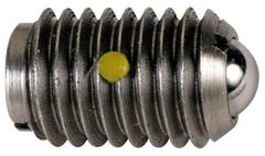 TE-CO - 8-32, 0.093" Ball Diam, 11/32" Body Length, 0.025" Max Ball Reach, Threaded Ball Plunger - Exact Industrial Supply