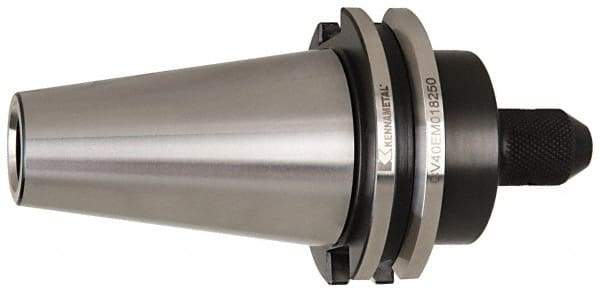 Kennametal - CAT40 Taper Shank 1" Hole End Mill Holder/Adapter - 2" Nose Diam, 4" Projection, 5/8-11 Drawbar, Through-Spindle Coolant - Exact Industrial Supply