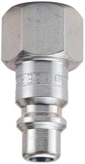Parker - 1/2-14 Female NPTF Industrial Pneumatic Hose Connector - Steel, 3/4" Body Diam - Exact Industrial Supply