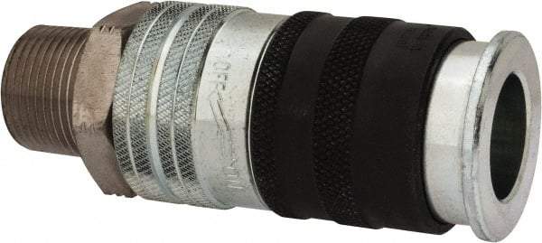 Parker - 3/4-14 Male NPT Industrial Pneumatic Hose Coupler - Steel, 3/4" Body Diam - Exact Industrial Supply