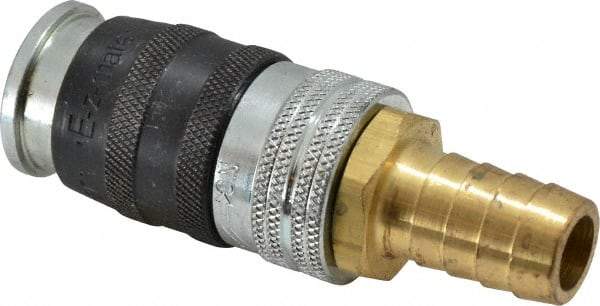 Parker - Hose Barb Industrial Pneumatic Hose Coupler - Steel, 1/2" Body Diam, 3/4" Hose ID - Exact Industrial Supply