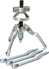 Proto - 5 Piece, 6 Ton Capacity, 7" Spread, Cone Puller Set - 3 Jaws, 6" Reach - Exact Industrial Supply