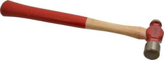 Proto - 1/2 Lb Head Ball Pein Hammer - Wood Handle with Red Laquer Grip, 12" OAL - Exact Industrial Supply