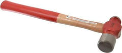 Proto - 2-1/2 Lb Head Ball Pein Hammer - Wood Handle with Red Laquer Grip, 16-3/8" OAL - Exact Industrial Supply