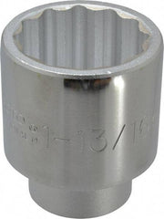 Proto - 1-13/16", 3/4" Drive, Standard Hand Socket - 12 Points, 2-29/32" OAL, Chrome Finish - Exact Industrial Supply