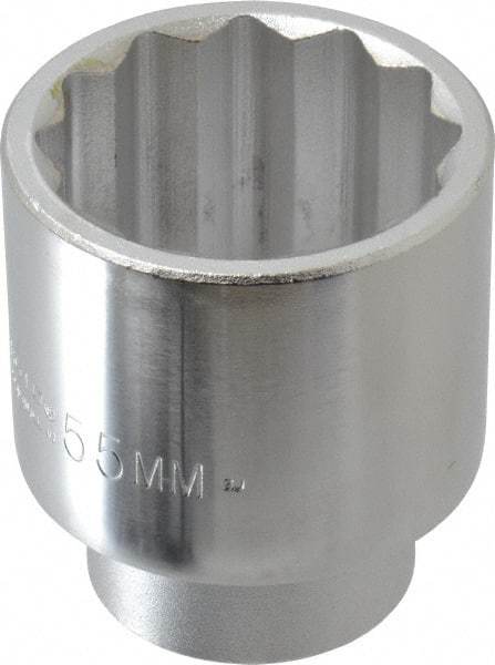 Proto - 2-1/16", 3/4" Drive, Standard Hand Socket - 12 Points, 3-5/32" OAL, Chrome Finish - Exact Industrial Supply