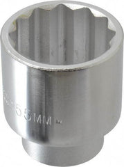 Proto - 2-1/16", 3/4" Drive, Standard Hand Socket - 12 Points, 3-5/32" OAL, Chrome Finish - Exact Industrial Supply