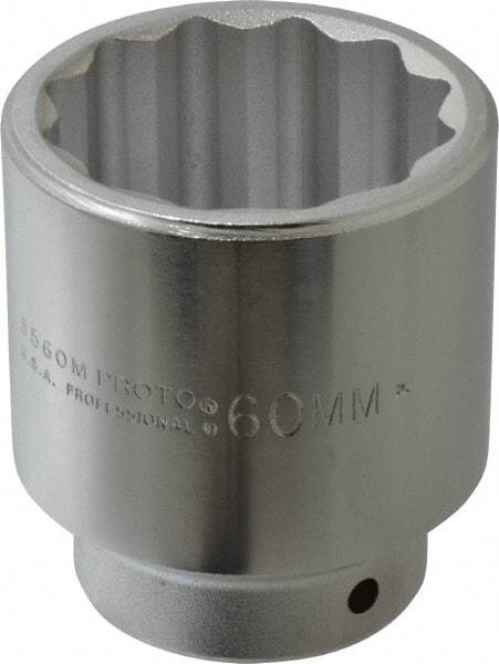 Proto - 3/4" Drive, Standard Hand Socket - 12 Points, 3-21/32" OAL, Chrome Finish - Exact Industrial Supply