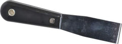 Stanley - 1-1/4" Wide Steel Putty Knife - Stiff, Nylon Handle, 7-1/2" OAL - Exact Industrial Supply