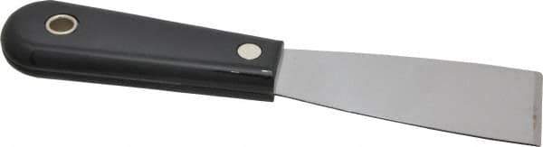 Stanley - 1-1/2" Wide Steel Putty Knife - Stiff, Nylon Handle, 7-1/2" OAL - Exact Industrial Supply