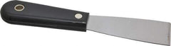 Stanley - 1-1/2" Wide Steel Putty Knife - Stiff, Nylon Handle, 7-1/2" OAL - Exact Industrial Supply