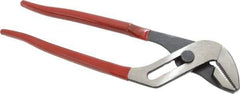 Proto - 12" OAL, 2-5/8" Max Capacity, 6 Position Gooseneck Tongue & Groove Pliers - Standard Straight Jaws, Standard Head, Plastisol Handles - Exact Industrial Supply