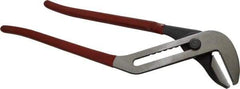 Proto - 16-7/8" OAL, 4-1/16" Max Capacity, 11 Position Gooseneck Tongue & Groove Pliers - Standard Straight Jaws, Standard Head, Plastisol Handles - Exact Industrial Supply