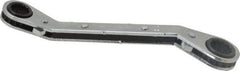Proto - 3/8" x 7/16" 12 Point Reversible Ratcheting Offset Box Wrench - Double End, 5-1/4" OAL, Steel, 25° Offset - Exact Industrial Supply