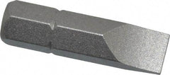 Irwin - 1/4" x 0.042" Blade, 1/4" Drive Slotted Screwdriver Bit - 1" OAL, Power Bit - Exact Industrial Supply