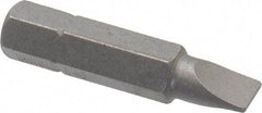 Irwin - 1/4" x 0.042" Blade, 5/16" Drive Slotted Screwdriver Bit - 1-1/2" OAL, Power Bit - Exact Industrial Supply