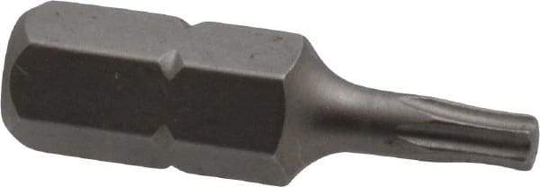 Irwin - 1/4" Drive T10 Torx Screwdriver Bit - 1" OAL, Insert Bit - Exact Industrial Supply