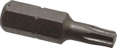 Irwin - 1/4" Drive T20 Torx Screwdriver Bit - 1" OAL, Insert Bit - Exact Industrial Supply