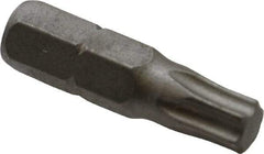 Irwin - 1/4" Drive T30 Torx Screwdriver Bit - 1" OAL, Insert Bit - Exact Industrial Supply