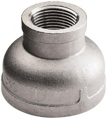 Merit Brass - 3 x 1" Grade 304 Stainless Steel Pipe Reducer Coupling - FNPT x FNPT End Connections, 150 psi - Exact Industrial Supply