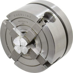 Sherline - 4 Jaws, 2.5" Diam, Independent Manual Lathe Chuck - 3/4-16" Spindle Mount - Exact Industrial Supply
