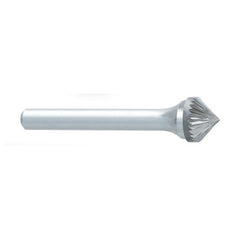 ‎SK-1 -1/4 x LOC × 1/4 Shank × 2 OAL 90 Degree Cone Carbide Medium Tough Cut Burr - Exact Industrial Supply