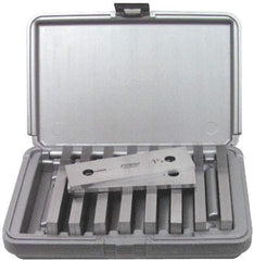 Fowler - 18 Piece, 6 Inch Long Alloy Steel Parallel Set - 3/4 to 1-3/4 Inch High, 1/4 Inch Thick, 52-58 RC Hardness, Sold as 9 Pair - Exact Industrial Supply