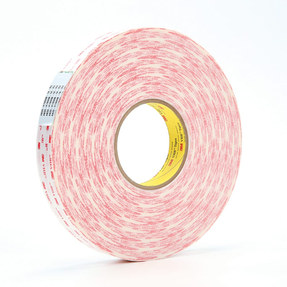 3M - Double Sided Tape; Material Family: Foam ; Length Range: 72 yd. and Larger ; Width (Inch): 1 ; Adhesive Material: Acrylic ; Thickness (mil): 15.0000 ; Length: 216 - Exact Industrial Supply