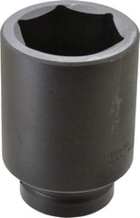 Proto - 1" Drive 2-1/4" Deep Impact Socket - 6 Points, 4-1/2" OAL - Exact Industrial Supply