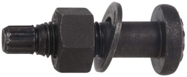 Value Collection - 1-8 Thread, 4-3/4" Length Under Head, 1-7/8" Head Diam, Tension Control Bolt - Grade A-490 Steel, Uncoated - Exact Industrial Supply