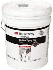 3M - 5 Gal Pail Gray Elastomer Joint Sealant - 110°F Max Operating Temp, 24 hr Full Cure Time, Series Spray 200 - Exact Industrial Supply