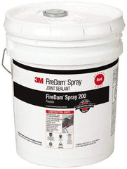 3M - 5 Gal Pail Red Elastomer Joint Sealant - 110°F Max Operating Temp, 24 hr Full Cure Time, Series Spray 200 - Exact Industrial Supply