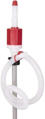 PRO-LUBE - 7 GPM, Polyethylene Hand Operated Siphon Pump - 45-1/2" OAL, For 55 Gal Drums, Antifreeze, Detergents, Water Based Fluids, Mild Acids, Soaps, Waxes & etc - Exact Industrial Supply