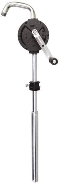 PRO-LUBE - Oil Lubrication 10 Gal/min Flow Cast Iron Rotary Hand Pump - For 15 to 55 Gal Container, Use with Diesel Fuel, Kerosene & Petroleum-Based Fluids, Do Not Use with Water-Based Media - Exact Industrial Supply