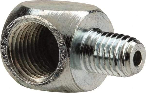 PRO-LUBE - 90° Head Angle, 1/4-27 NPT Steel Grease Fitting Adapter - 1/2" Hex - Exact Industrial Supply