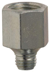 PRO-LUBE - Straight Head Angle, 1/4-28 NPT Steel Grease Fitting Adapter - 1/2" Hex - Exact Industrial Supply