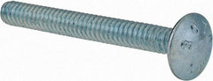 Value Collection - #10-24 UNC 1-3/4" Length Under Head, Standard Square Neck, Carriage Bolt - Grade 2 Steel, Zinc-Plated Finish - Exact Industrial Supply
