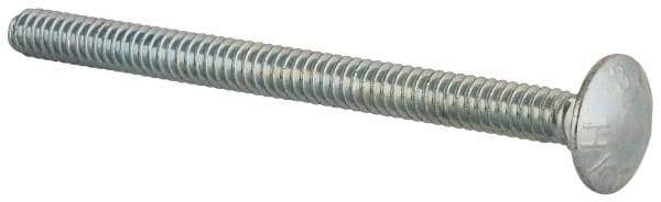 Value Collection - #10-24 UNC 2-1/2" Length Under Head, Standard Square Neck, Carriage Bolt - Grade 2 Steel, Zinc-Plated Finish - Exact Industrial Supply