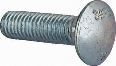 Value Collection - 1/2-13 UNC 1-3/4" Length Under Head, Standard Square Neck, Carriage Bolt - Grade 2 Steel, Zinc-Plated Finish - Exact Industrial Supply