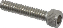 Value Collection - #4-40 UNC Hex Socket Drive, Socket Cap Screw - Grade 18-8 Stainless Steel, Uncoated, Fully Threaded, 9/16" Length Under Head - Exact Industrial Supply