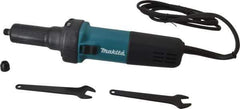 Makita - 1/4 Inch Collet, 25,000 RPM, Straight, Electric Die Grinder - 120 Volt, 3.5 Amp - Exact Industrial Supply