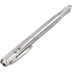 Quartet - Chrome Pen Size Laser Pointer - Silver, 4 LR41 Batteries Included - Exact Industrial Supply