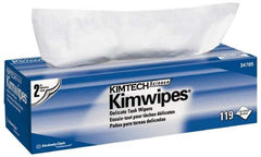 Kimtech - Dry Clean Room/Lab/Critical Task Wipes - Pop-Up, 11-3/4" x 11-3/4" Sheet Size, White - Exact Industrial Supply