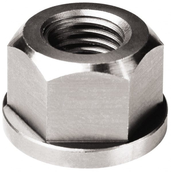 TE-CO - 7/8-9, 1-3/4" Flange Diam, 1-1/8" High, 1-7/16" Across Flats, Flange Nut - Exact Industrial Supply