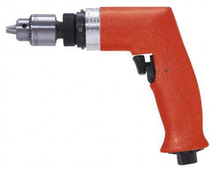 Dotco - 1/4" Keyed Chuck - Pistol Grip Handle, 5,200 RPM, 0.4 hp, 90 psi - Exact Industrial Supply